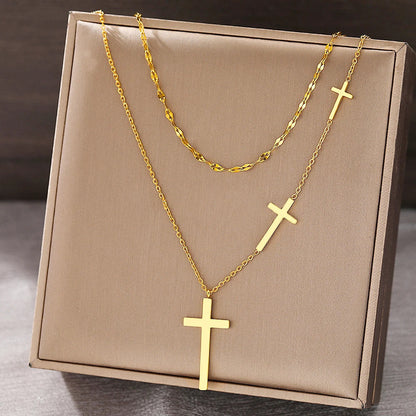 Złoto 18K pozłacana choker-naszyjnik z 3 Kruizen