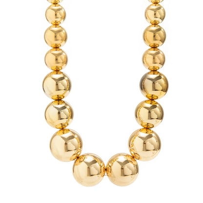 Złoto 18K pozłacana w kształcie perły choker-naszyjnik